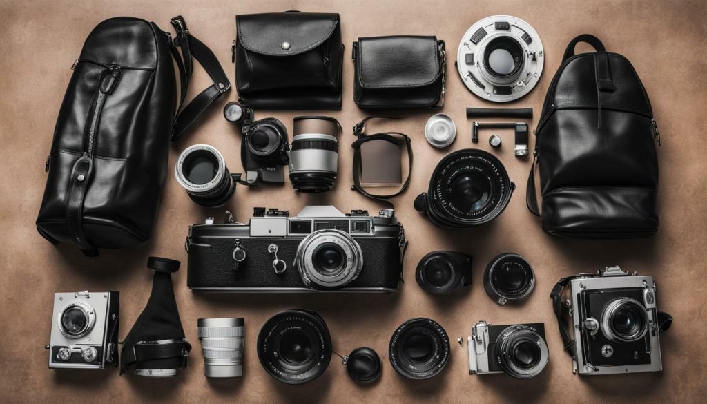 Black and white street photography equipment