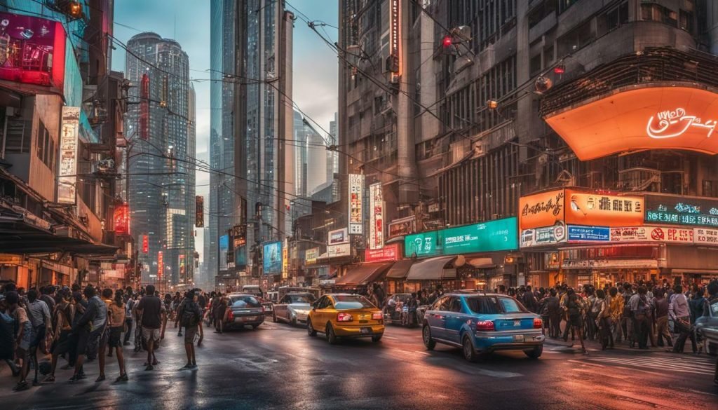 immersing in city ambiance